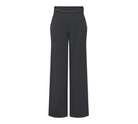 Schlupfhose ONLY "ONLRINA BUTTON PANT JRS NOOS", Damen, Gr. L (40), Länge 32, blau graphite detail:horn buttons, Jersey, Obermaterial: 95% Polyester, 5% Elasthan, unifarben, modisch, regular fit norma
