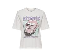Only - ONLROLLING STONES LIFE S/S TOP BOX JRS cloud dancer - Gr. - M
