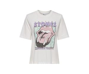 Only - ONLROLLING STONES LIFE S/S TOP BOX JRS cloud dancer - Gr. - L