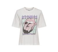 Only - ONLROLLING STONES LIFE S/S TOP BOX JRS cloud dancer - Gr. - M