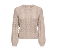 ONLY ONLRUBINA LS CABLE O-NECK KNT NOOS Damen | MOCHA MERINGUE W. MELANGE | XL