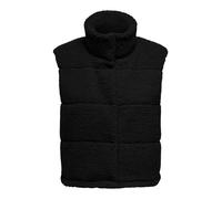 Plüschweste ONLY "ONLSANDRA TEDDY WAISTCOAT LIFE OTW NOOS", Damen, Gr. S, schwarz, Plüsch, Obermaterial: 100% Polyester, unifarben, regular fit hüftlang, Westen, Kunstfaser (93017535-S) schwarz