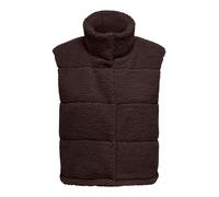 Plüschweste ONLY "ONLSANDRA TEDDY WAISTCOAT LIFE OTW NOOS", Damen, Gr. S, braun (seal braun), Plüsch, Obermaterial: 100% Polyester, unifarben, regular fit hüftlang, Westen, Kunstfaser (90584269-S) sea