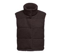 Plüschweste ONLY "ONLSANDRA TEDDY WAISTCOAT LIFE OTW NOOS", Damen, Gr. S, braun (seal braun), Plüsch, Obermaterial: 100% Polyester, unifarben, regular fit hüftlang, Westen, Kunstfaser (90584269-S) sea