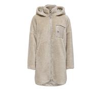 Wollmantel ONLY "ONLSASCHA SHERPA JACKET LIFE OTW NOOS", Damen, Gr. XS (S), beige (cuban sand), Web, Obermaterial: 100% Polyester, unifarben, modisch, regular fit, hoch geschlossener Ausschnitt, Langa