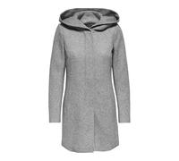 Only Damen Mantel Sedona Kurzmantel Hellgrau Größe M – 85% Polyester/15% Baumwolle