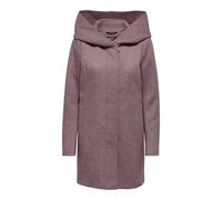 Langjacke ONLY "ONLSEDONA LIGHT COAT OTW NOOS", Damen, Gr. XL (42), rosa (rose braun detail:melange), Web, Obermaterial: 85% Polyester, 15% Baumwolle, meliert, figurumspielend Po-bedeckend, gerader Ab