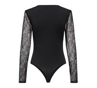 ONLY - ONLSIA V-NECK L/S LACE BODY ACC black - Gr. - L