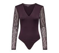 Only Slim Fit Body mit Spitzenärmeln Modell 'SIA' in Bordeaux, Größe L