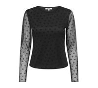 ONLY - ONLSIENA MESH FLOCK L/S TOP WVN black - Gr. - L