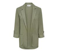 Longblazer ONLY "ONLSIESTA 3/4 OPEN LIN BL BLAZE TLR NOOS", Damen, Gr. 40, deep lichen grün, Web, Obermaterial: 80% Viskose, 20% Leinen, unifarben, loose fit hüftbedeckend, V-Ausschnitt, Blazer Longbl