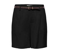 Only Chinoshorts ONLSIESTA HW BELT LIN BL SHORTS Damen M Schwarz 80% Viskose/20% Leinen, Regular Fit