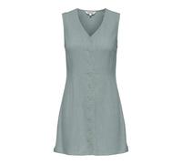 ONLY Tailliertes Freizeitkleid aus Viskose-Leinen-Mix Modell 'SIESTA' in Schilf, Größe M