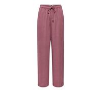 Schlupfhose ONLY "ONLSIESTA MW PULL-UP LINEN BL PNT NOOS", Damen, Gr. S, Länge 32, rose braun, Web, Obermaterial: 80% Viskose, 20% Leinen, unifarben, straight fit normal, Hosen Schlupfhose, Viskosemis