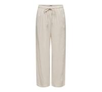 ONLY Damen Hose ONLSIESTA MW Pull-UP Linen Mid Waist Relaxed Fit - Beige, Größe:XS/32, Farbe:15322263 Moonbeam