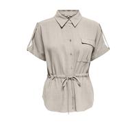 ONLY - ONLSIESTA S/S LINEN BL UTILITY SHIRT PNT Moonbeam - Gr. - L