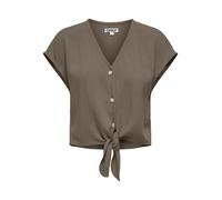 ONLY - ONLSIESTA SS KNOT LIN BL SHIRT PNT NOOS Walnut - Gr. - XL