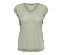 ONLSILVERY S/S V Neck Lurex TOP JRS NOOS