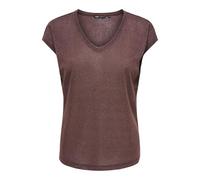 ONLY Onlsilvery S/S V Neck Lurex Top JRS Noos