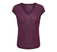 ONLY Onlsilvery S/S V Neck Lurex Top JRS Noos