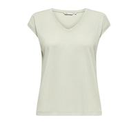 ONLY Onlsilvery S/S V Neck Lurex Top JRS Noos