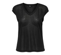 Only - ONLSILVERY S/S V NECK LUREX TOP JRS NOOS Black - Gr. - M