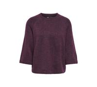 Strickpullover ONLY "ONLSIMONI 3/4 PULLOVER KNT NOOS", Damen, Gr. M, lila (mauve wine detail:melange), Strick, Obermaterial: 74% Polyacryl, 24% Polyester, 2% Elasthan, meliert, regular fit hüftlang, R