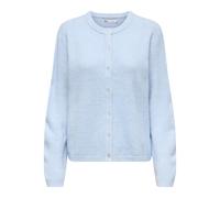 Strickjacke ONLY "ONLSIMONI L/S O-NECK CARDIGAN KNT NOOS", Damen, Gr. XL, cashmere blau detail:melange, Strick, Obermaterial: 74% Polyacryl, 24% Polyester, 2% Elasthan, meliert, relaxed fit hüftlang, 