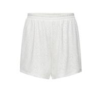 Shorts ONLY "ONLSMILLA LOOSE SHORTS JRS", Damen, Gr. L, N-Gr, cloud dancer, Obermaterial: 95% Polyester, 5% Elasthan, unifarben, loose fit kurz, Hosen Shorts, Materialmix, loose fit (48635868-L) cloud