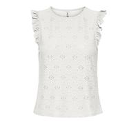 ONLY - ONLSMILLA S/L FRILL TOP JRS Cloud Dancer - Gr. - M
