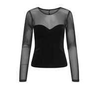 ONLY - ONLSMOOTH L/S MESH MIX TOP BOX JRS black - Gr. - XS