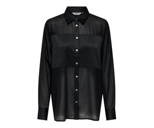 ONLY ONLSTAR LIFE L/S BREEANA MIX SHIRT SOLID Damen | BLACK | L