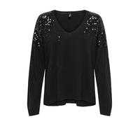 ONLY Onlstarry Ls Sequin Boxy V-Neck KNT
