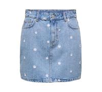Jeansrock ONLY "ONLSTELLA DAISY SHORT SKIRT DNM AZG", Damen, Gr. M (38), light blau denim detail:daisy emb, Denim/Jeans, Obermaterial: 100% Baumwolle, kurz, Röcke Jeansrock, Topseller (98776643-M)