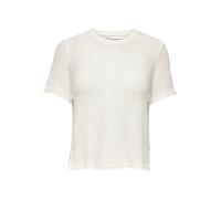 ONLY Pullover SUNNY Kurzarm Strick Regular Fit Creme Damen Gr. M