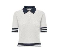 ONLY ONLSUNNY SS POINTELLE POLO KNT Damen | CLOUD DANCER NAVY BLAZER/DTM FMOP BUTTON | M