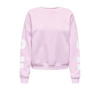 Only Sweatshirt ONLSWEAT L/S Rücken-/Ärmeldruck – lockerer Schnitt, 60/40 – Damen M Winsome Orchid