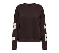 Sweatshirt ONLY "ONLSWEAT L/S BACK/SLEEVE PRINT SWT NOOS", Damen, Gr. M, rot (vineyard wine detail:birch florida print), Sweatware, Obermaterial: 60% Baumwolle, 40% Polyester, bedruckt, loose fit norm