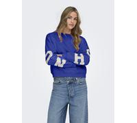 ONLY Damen Sweatshirt ONLSweat Life Back Sleeve Print Pullover Loose Fit 15356793 Surf The Web Birch Houston L