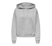 Kapuzensweatshirt ONLY "ONLSWEAT L/S HOODIE OVERSIZE PKT SWT" Gr. S (36), grau (light grau melange), Damen, Sweatware, Obermaterial: 60% Baumwolle, 40% Polyester, unifarben, Sweatshirts (30526843-S) l