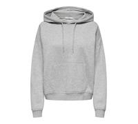 Kapuzensweatshirt ONLY "ONLSWEAT L/S HOODIE OVERSIZE PKT SWT", Damen, Gr. XS (34), grau (light grau melange), Sweatware, Obermaterial: 60% Baumwolle, 40% Polyester, unifarben, modisch, loose fit, Swea
