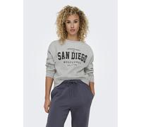ONLY - ONLSWEAT LIFE L/S CREW O.SIZE STATE NOOS light grey melange - Gr. - L
