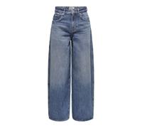 Only Jeans ONLTAYLOR TAI466 Damen Hohe Taille Barrel Fit, locker geschnitten Dunkelblau Größe 30