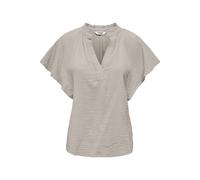 ONLY - ONLTHYRA SS V-NECK TOP CS WVN Silver Lining - Gr. - L