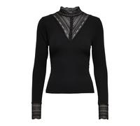 ONLY Slim Fit Langarmshirt aus Viskose-Mix Modell 'TILDE' in Black, Größe S