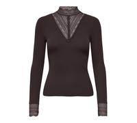 ONLY - ONLTILDE L/S HIGH NECK LACE TOP JRS NOOS Chocolate Torte - Gr. - XS