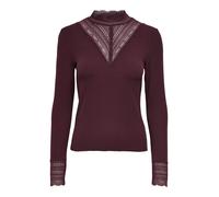 ONLY - ONLTILDE L/S HIGH NECK LACE TOP JRS NOOS port royale - Gr. - M