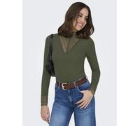 ONLY - ONLTILDE L/S HIGH NECK LACE TOP JRS NOOS Rosin - Gr. - XS