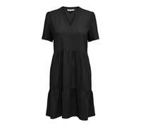 ONLY A-Linie Freizeitkleid aus Viskose-Leinen-Mix Modell 'TIRI-GOA' in Black, Größe S