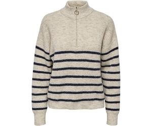 ONLY ONLTOKYO L/S ZIP PULLOVER KNT NOOS Damen | PUMICE STONE BLUE STRIPES | XL